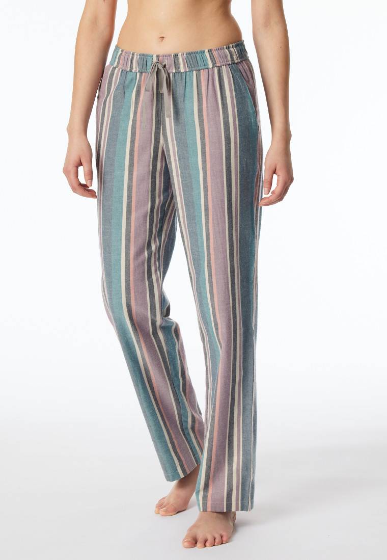 Schiesser Hose lang Flanell Organic Cotton Streifen multicolor - Mix+Relax Osterangebot