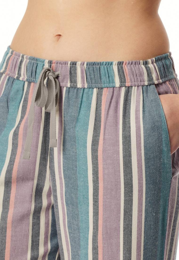 Schiesser Hose lang Flanell Organic Cotton Streifen multicolor - Mix+Relax Osterangebot