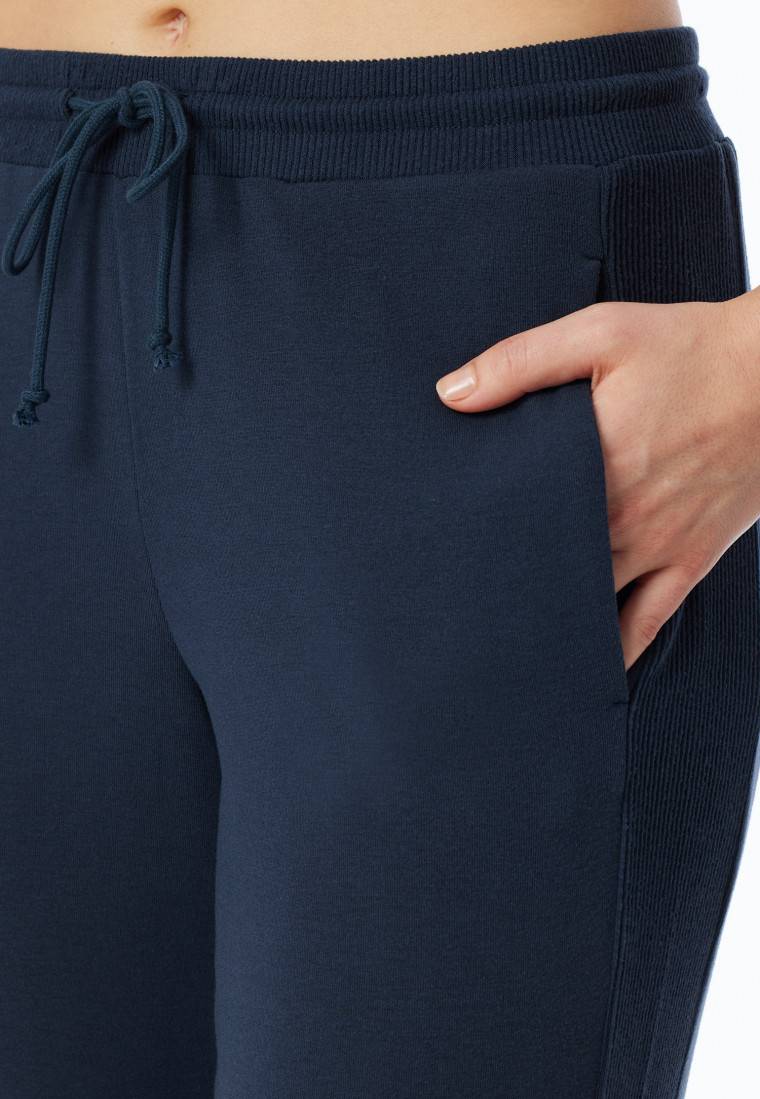 Schiesser Hose lang Feinripp nachtblau - Mix+Relax Valentinstagsangebot