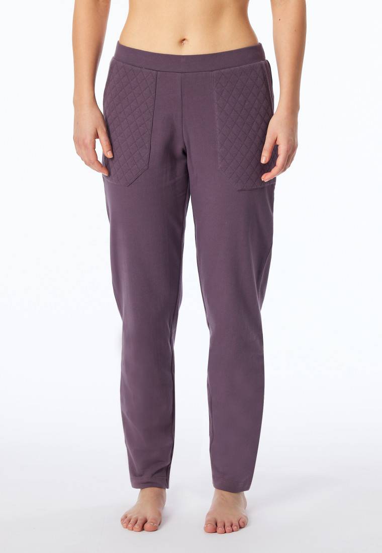 Schiesser Hose lang Jersey-Quiltstoff und Sweatware malve - Mix+Relax Lagerräumung