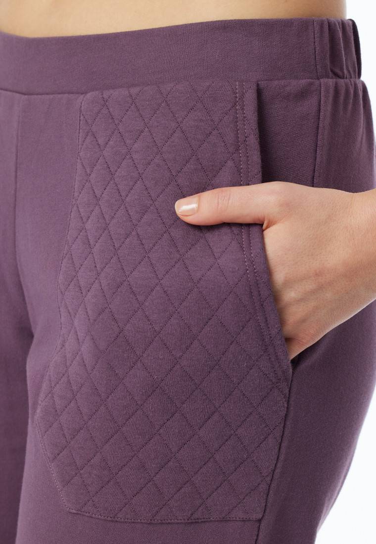 Schiesser Hose lang Jersey-Quiltstoff und Sweatware malve - Mix+Relax Lagerräumung