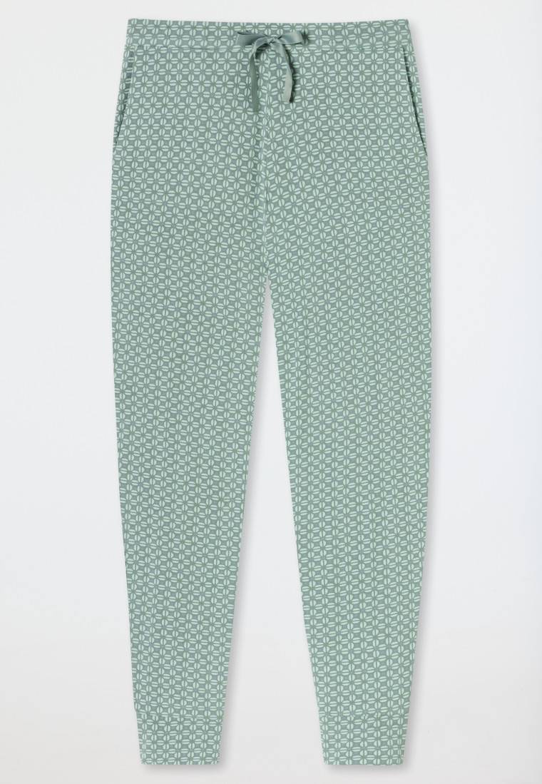 Schiesser Hose lang Bündchen multicolor floral gemustert - Mix+Relax Heißer Verkauf