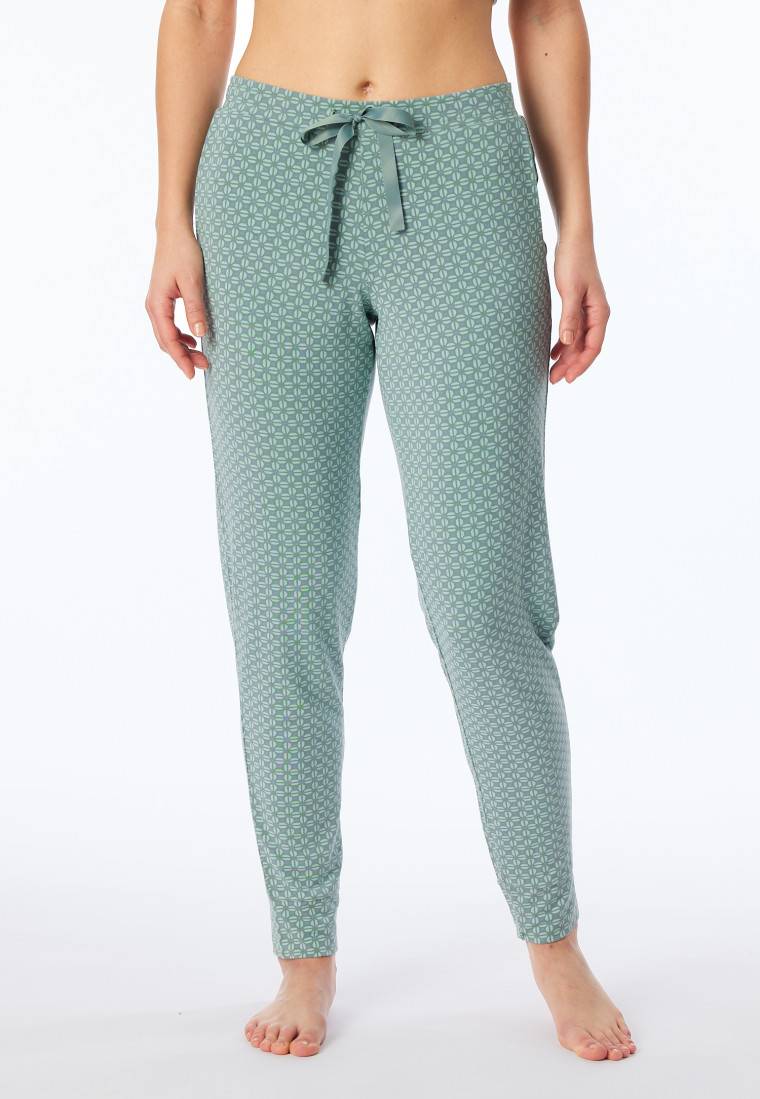 Schiesser Hose lang Bündchen multicolor floral gemustert - Mix+Relax Heißer Verkauf