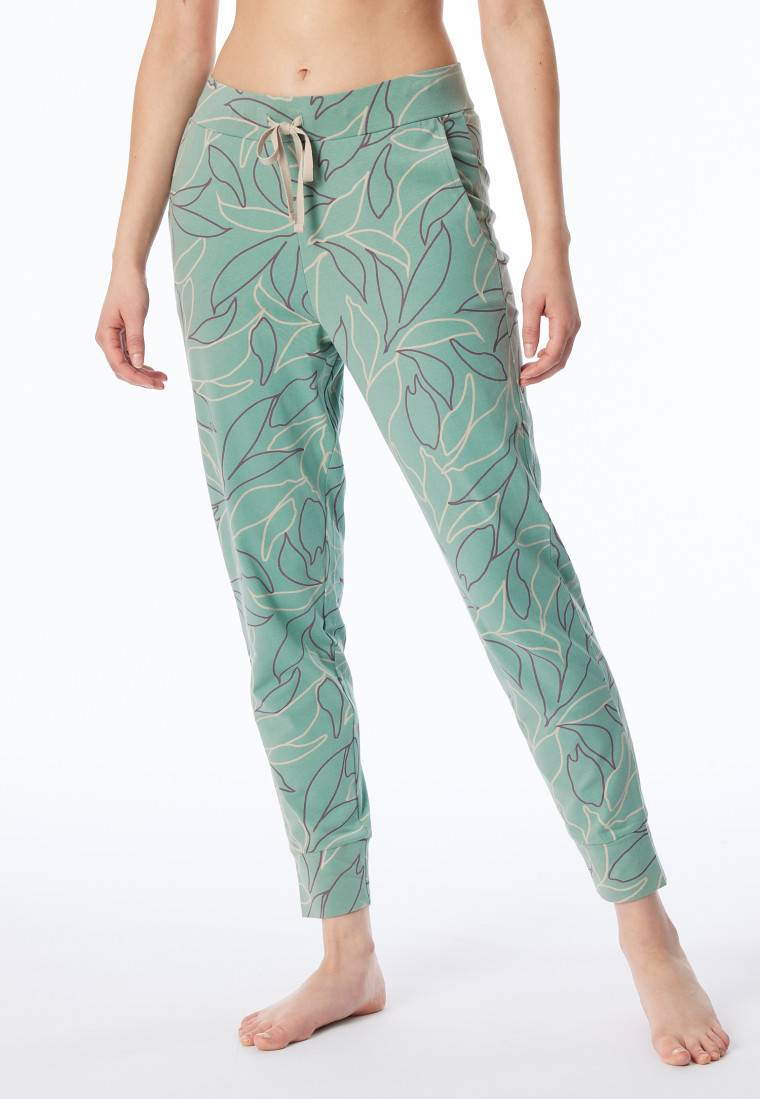 Schiesser Hose lang Bündchen Blumen multicolor - Mix+Relax Neueste Mode