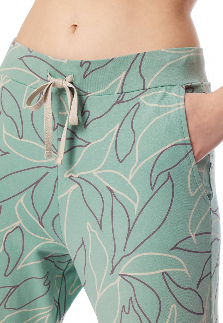 Schiesser Hose lang Bündchen Blumen multicolor - Mix+Relax Neueste Mode
