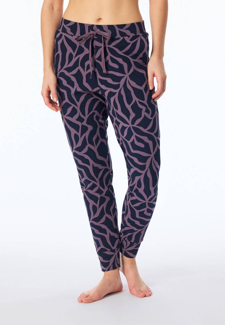 Schiesser Hose lang Bündchen multicolor gemustert - Mix+Relax Blitzangebot
