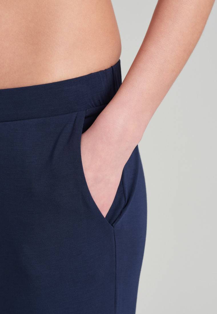 Schiesser Loungehose lang Modal Marlene-Schnitt blau - Mix+Relax Neuheiten