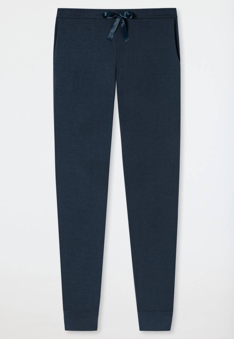 Schiesser Loungehose lang Modal Bündchen blau - Mix+Relax Saisonale Angebote