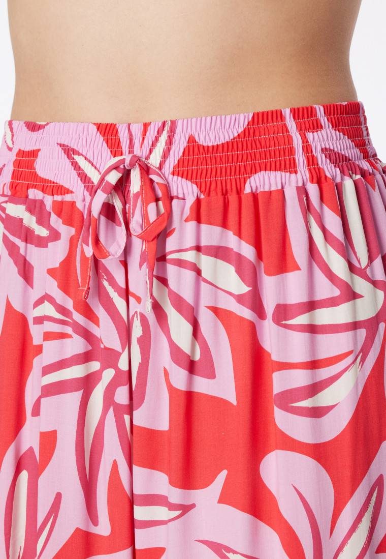 Schiesser Loungehose lang Viskose Blumenprint multicolor - Mix+Relax Zeitbegrenzte Promotion