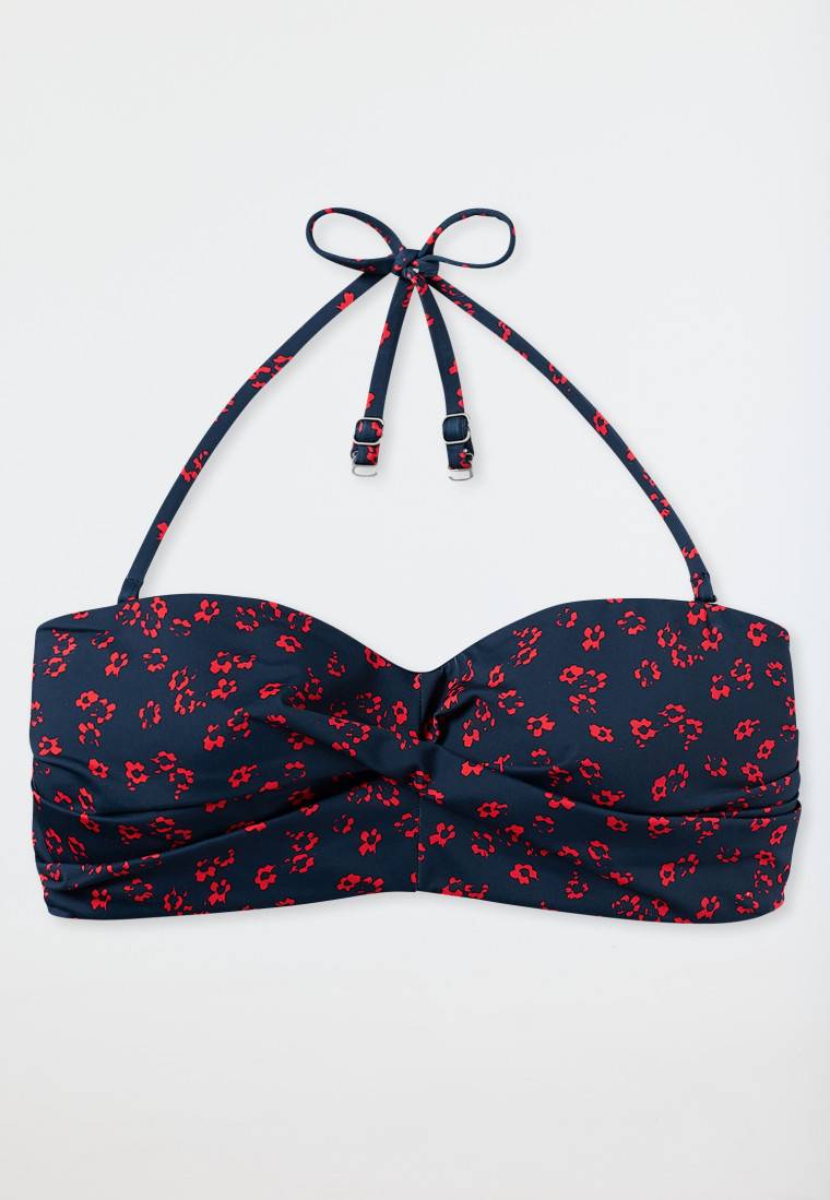 Schiesser Bikini Bandeau-Top variable Träger multicolor - Aqua Mix & Match Nur noch ein Tag übrig