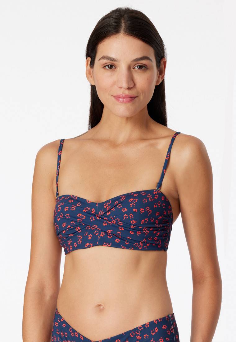 Schiesser Bikini Bandeau-Top variable Träger multicolor - Aqua Mix & Match Nur noch ein Tag übrig