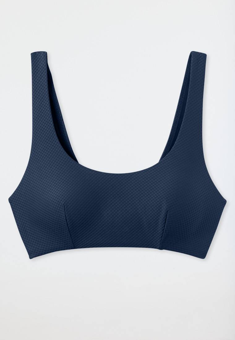 Schiesser Bikini Bustier-Top herausnehmbare Pads blau - Aqua Mix & Match Super Rabatt
