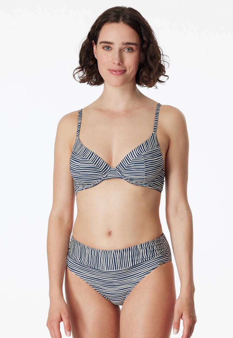 Schiesser Bügel-Bikini verstellbare Träger Midi-Slip mehrfarbig gestreift - Ocean Dive Riesige Rabatte
