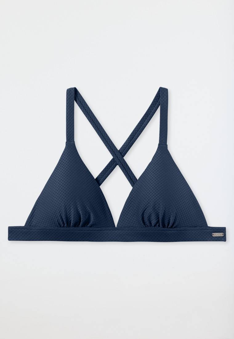 Schiesser Bikini Triangel-Top herausnehmbare Pads variable Träger blau - Aqua Mix & Match Fabrikladen