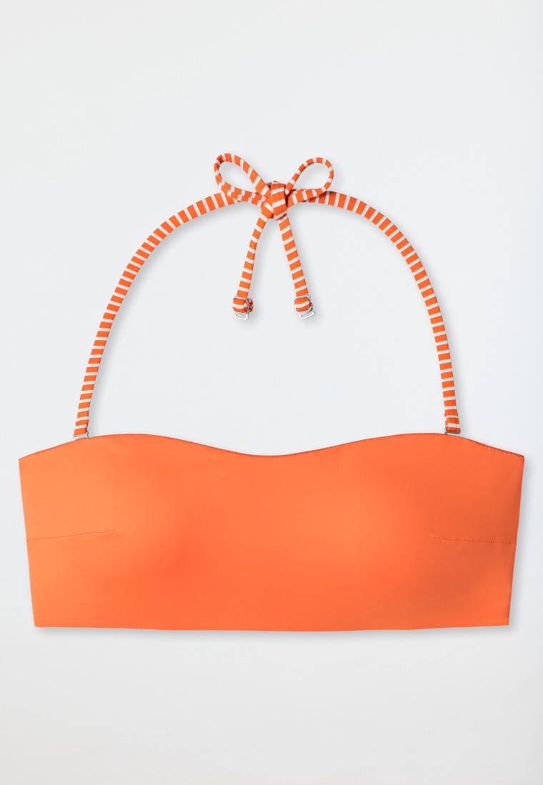 Schiesser Bandeau Bikini-Top gefüttert Softcups variable Träger orange - Mix & Match Reflections 2025