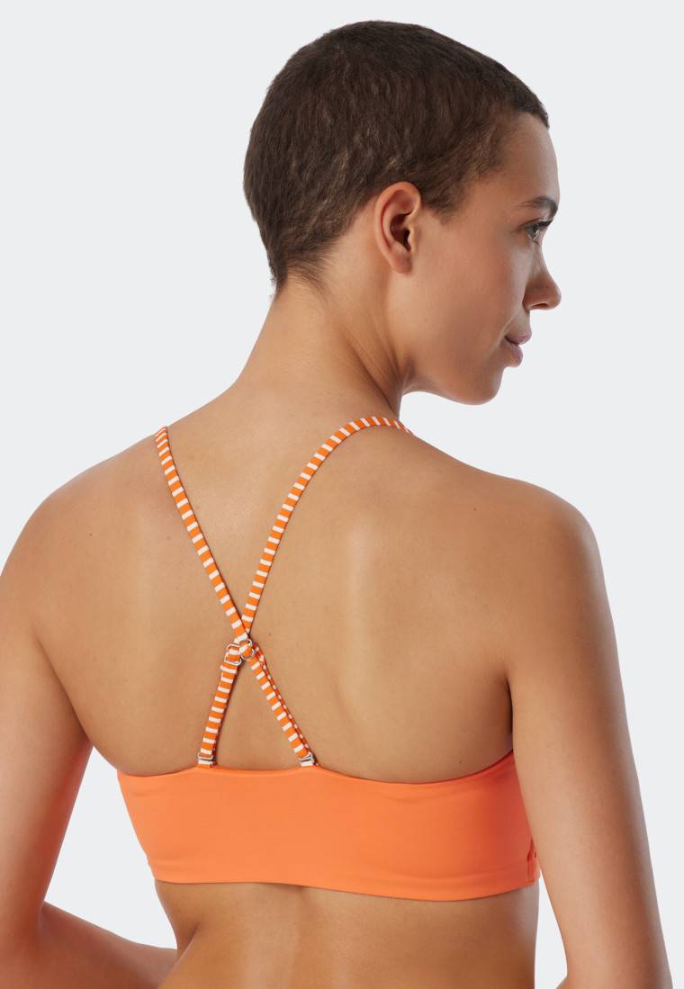 Schiesser Bandeau Bikini-Top gefüttert Softcups variable Träger orange - Mix & Match Reflections 2025