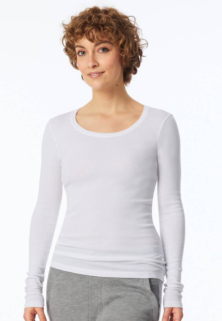 Schiesser Shirt langarm weiß - Revival Berta Fabrikverkauf