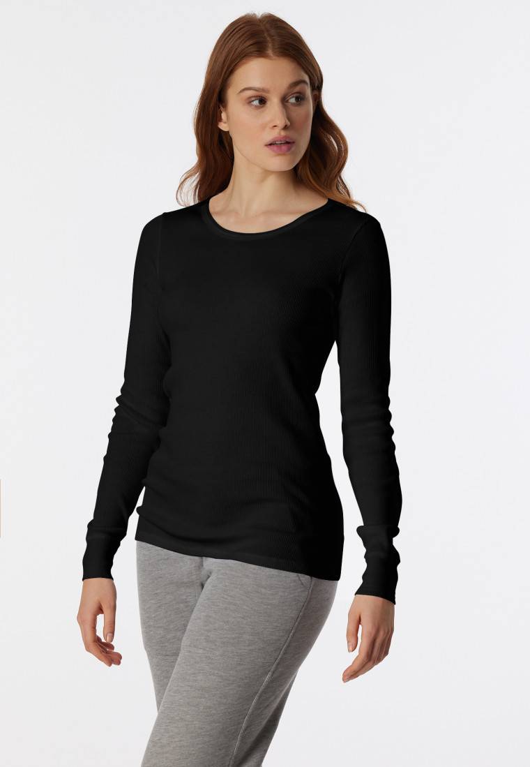 Schiesser Shirt langarm schwarz- Revival Greta Blitzverkäufe
