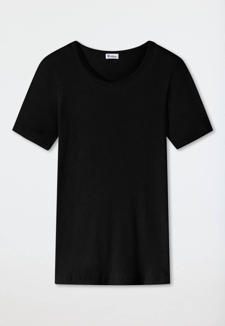Schiesser Shirt kurzarm schwarz - Revival Greta Kostenloser Versand
