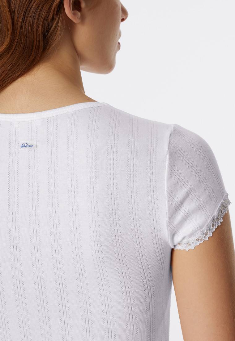 Schiesser Shirt kurzarm weiß - Revival Agathe Limitierter Zeitrabatt