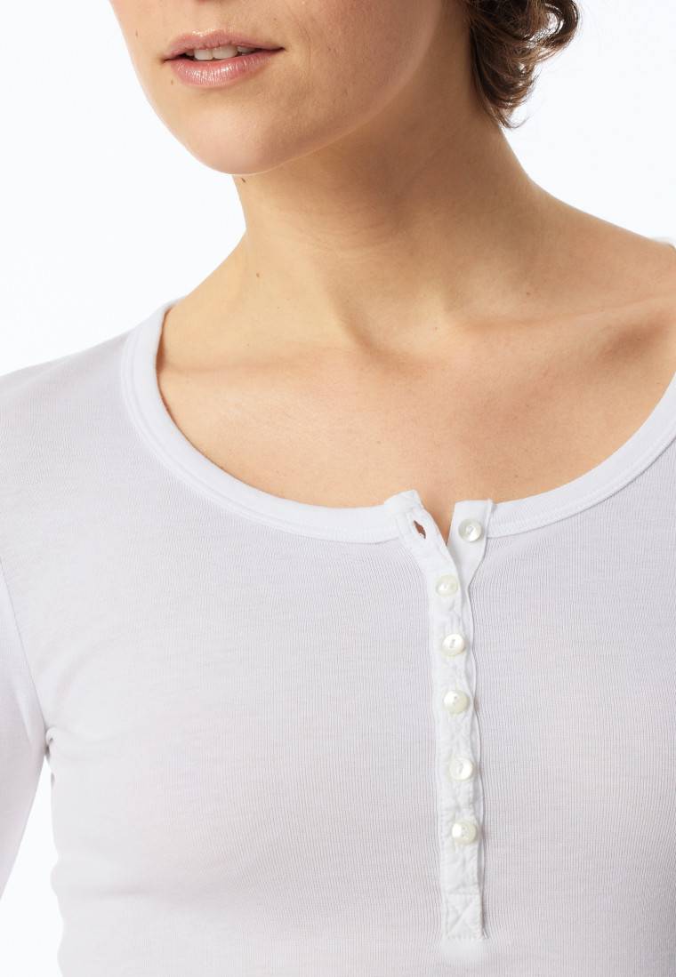 Schiesser Shirt langarm weiß - Revival Berta Fabrikpreis