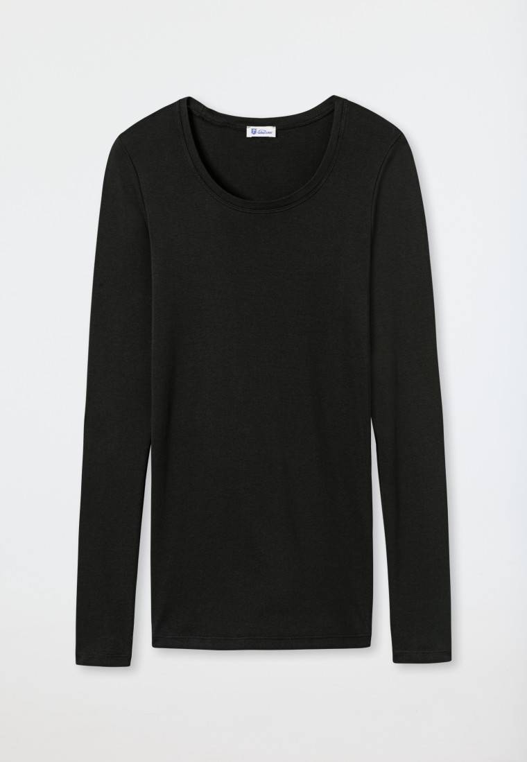 Schiesser Shirt langarm schwarz - Revival Berta Rabatt