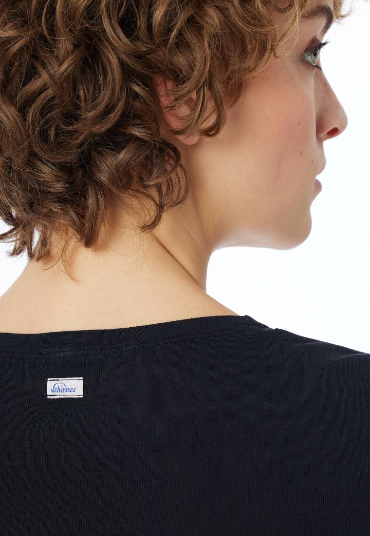 Schiesser Shirt langarm schwarz - Revival Berta Rabatt