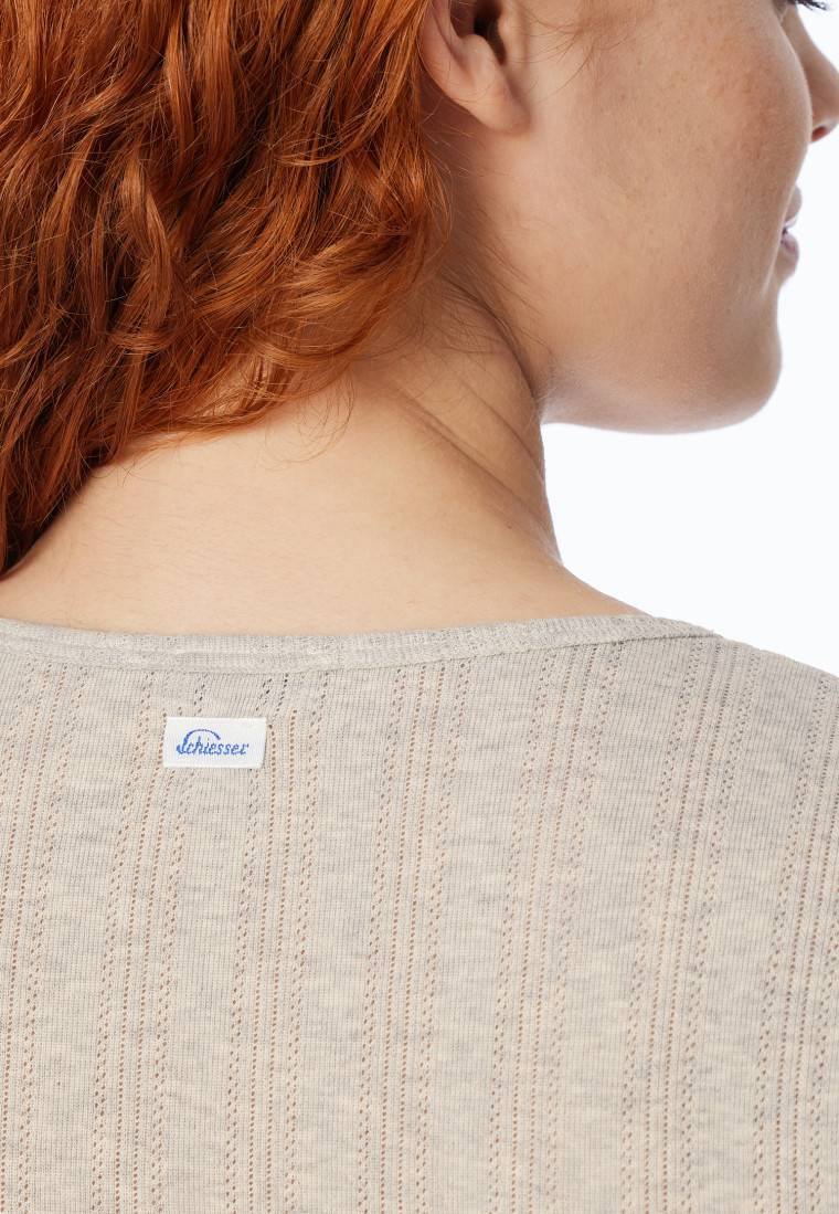 Schiesser Shirt kurzarm grau meliert - Revival Agathe Großer Ausverkauf