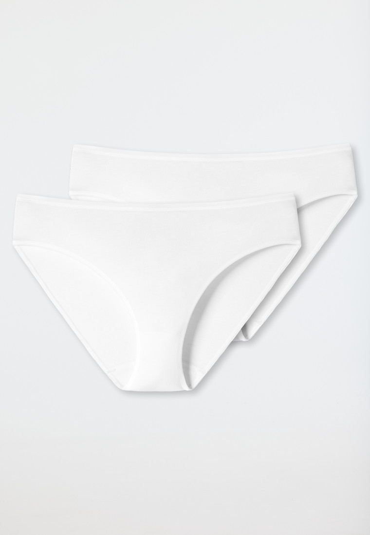 Schiesser Tai-Slips 2er-Pack Organic Cotton weiß - 95/5 Jubiläumsangebot