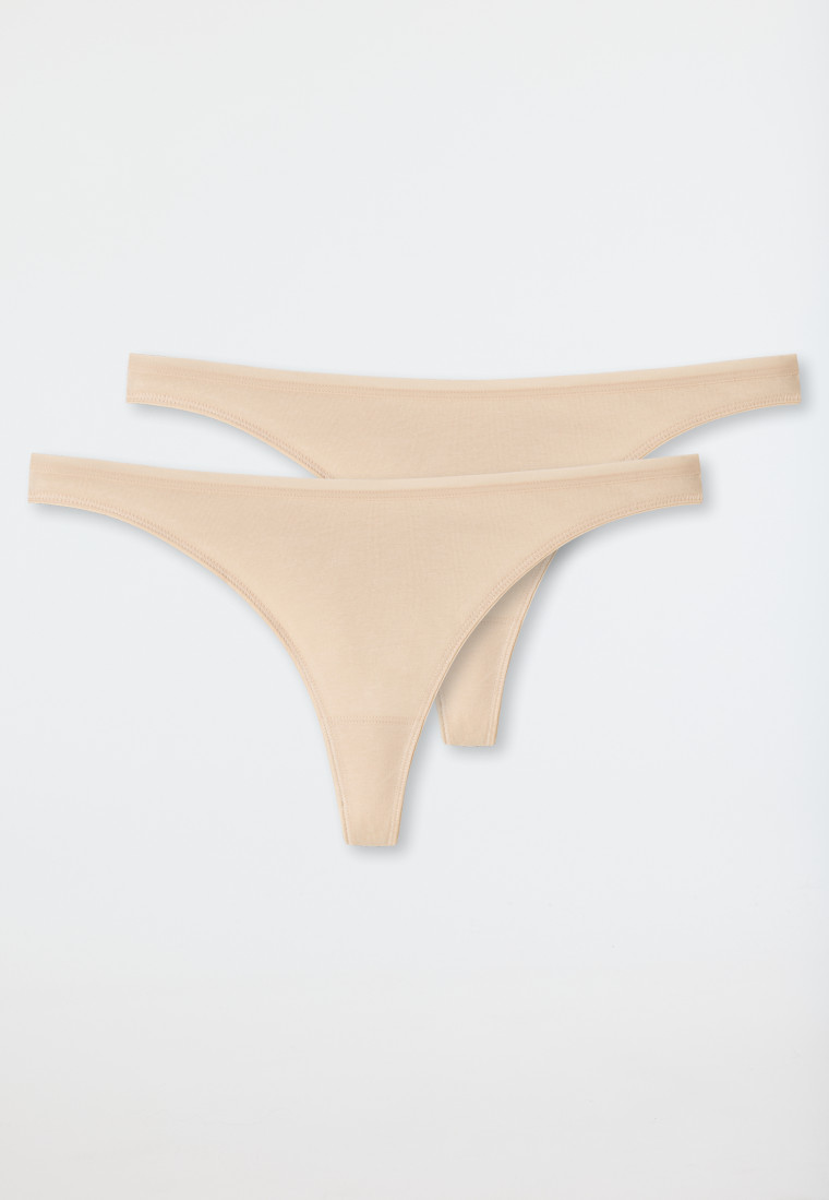 Schiesser String 2er-Pack Organic Cotton sand - 95/5 Online Outlet