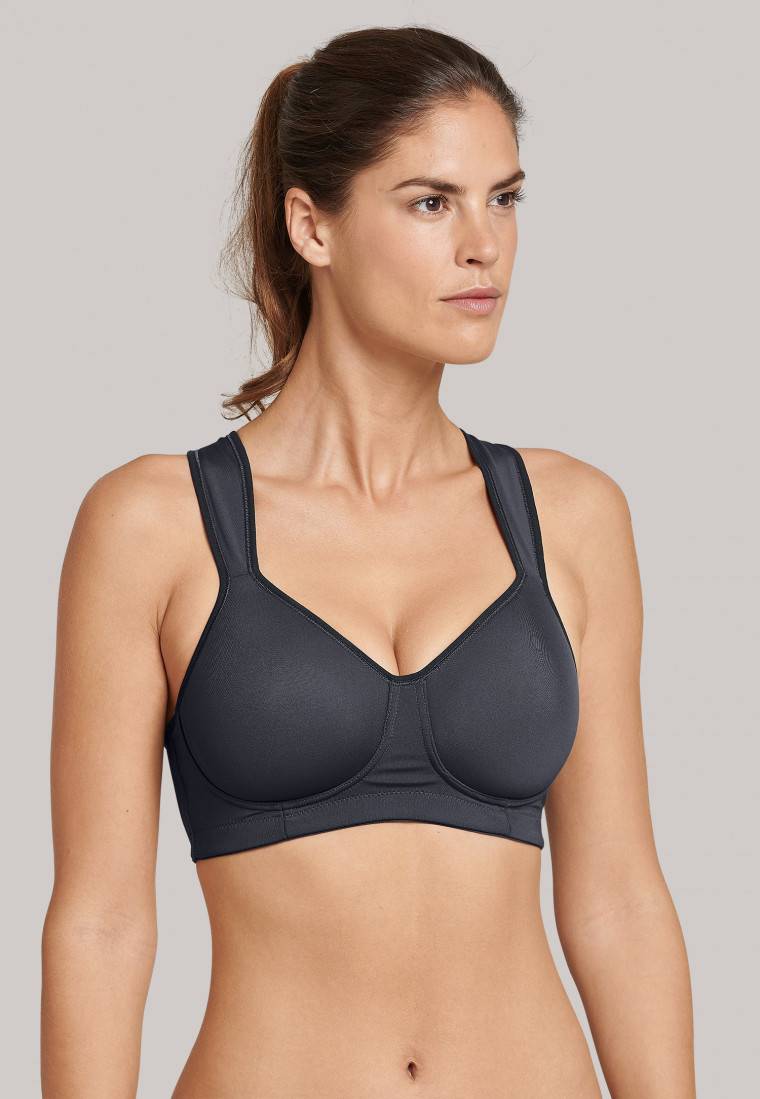 Schiesser Sport-BH Softcup bügellos Medium Support anthrazit - Active Wochenangebot