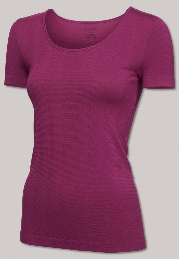 Schiesser Shirt kurzarm seamless Bambus beere - Active Mesh Bamboo Kostenlose Rückgabe