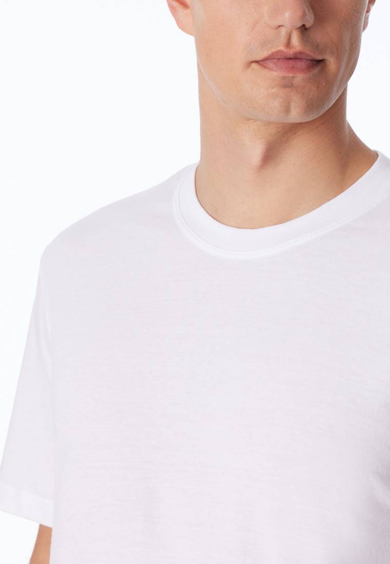 Schiesser Shirt kurzarm Jersey 2er-Pack rundhals weiß - American T-Shirt Nur für heute