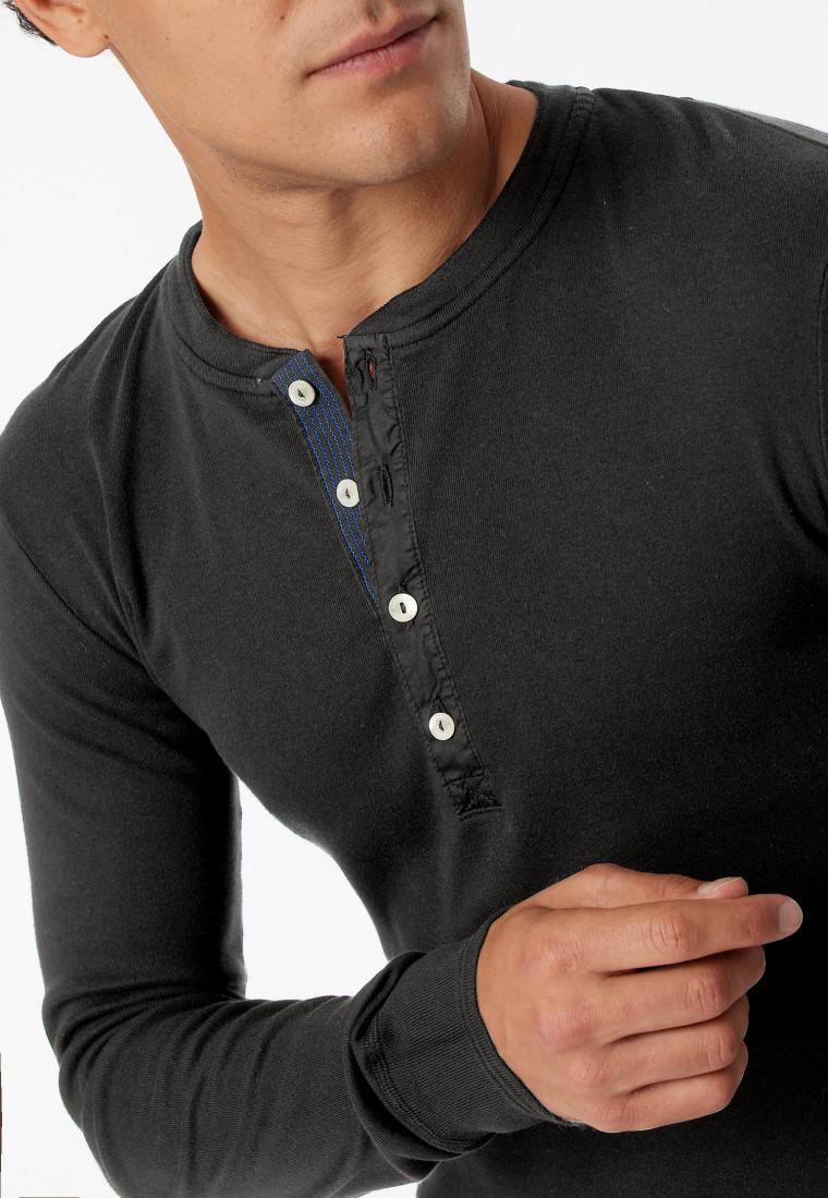 Schiesser Shirt langarm anthrazit - Revival Karl-Heinz Nur noch ein Tag übrig