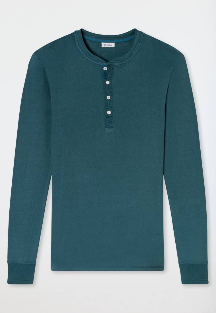 Schiesser Shirt langarm jeansblau - Revival Karl-Heinz Fabrikladen