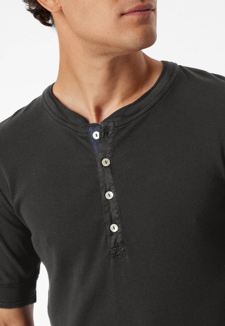 Schiesser Shirt kurzarm anthrazit - Revival Karl-Heinz Im Verkauf
