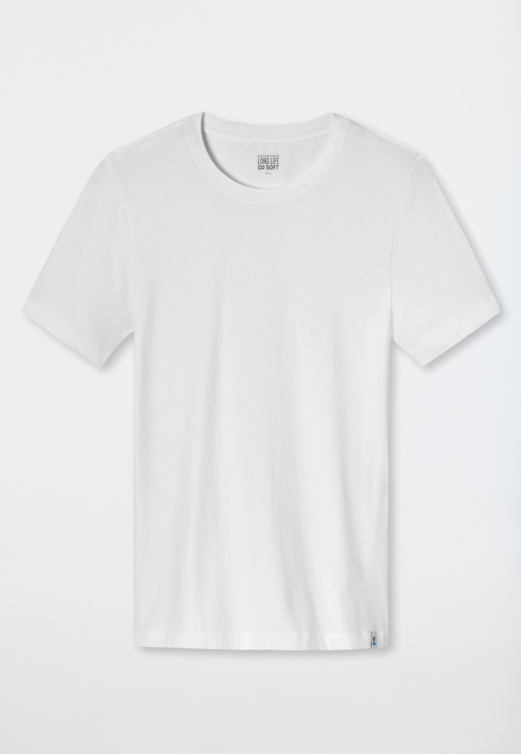 Schiesser Shirt kurzarm Jersey elastisch rundhals weiß - Long Life Soft im Angebot