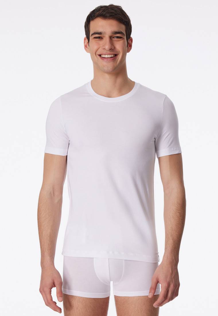 Schiesser Shirt kurzarm Jersey elastisch rundhals weiß - Long Life Soft im Angebot