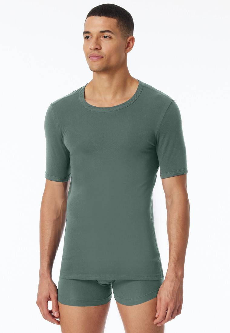 Schiesser Shirt kurzarm grün - Revival Ludwig Günstiger Verkauf