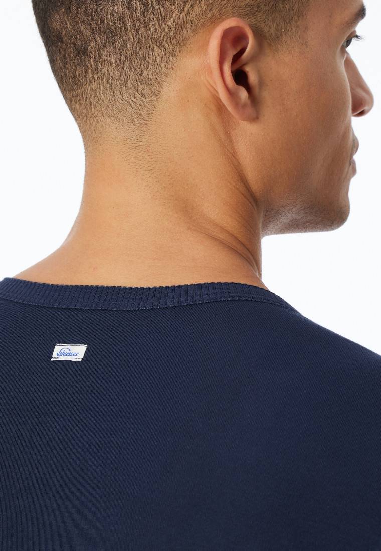 Schiesser Shirt kurzarm dunkelblau - Revival Ludwig Fabrikverkauf