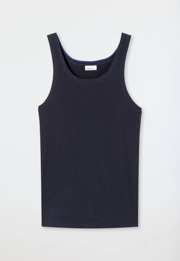 Schiesser Tank Top dunkelblau - Revival Ludwig Blitzverkäufe