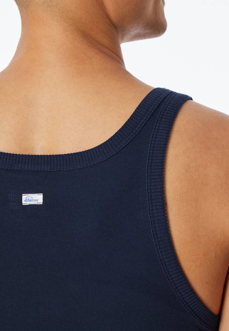 Schiesser Tank Top dunkelblau - Revival Ludwig Blitzverkäufe