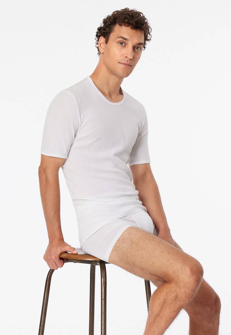 Schiesser Shirt kurzarm Feinripp weiß - Original Classics Limitierter Zeitrabatt
