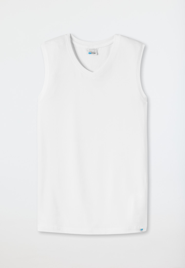Schiesser Tank Top weiß - Long Life Cotton Fabrikpreis