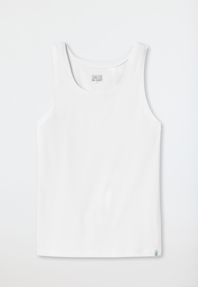 Schiesser Shirt ärmellos weiß - Long Life Soft Rabatt