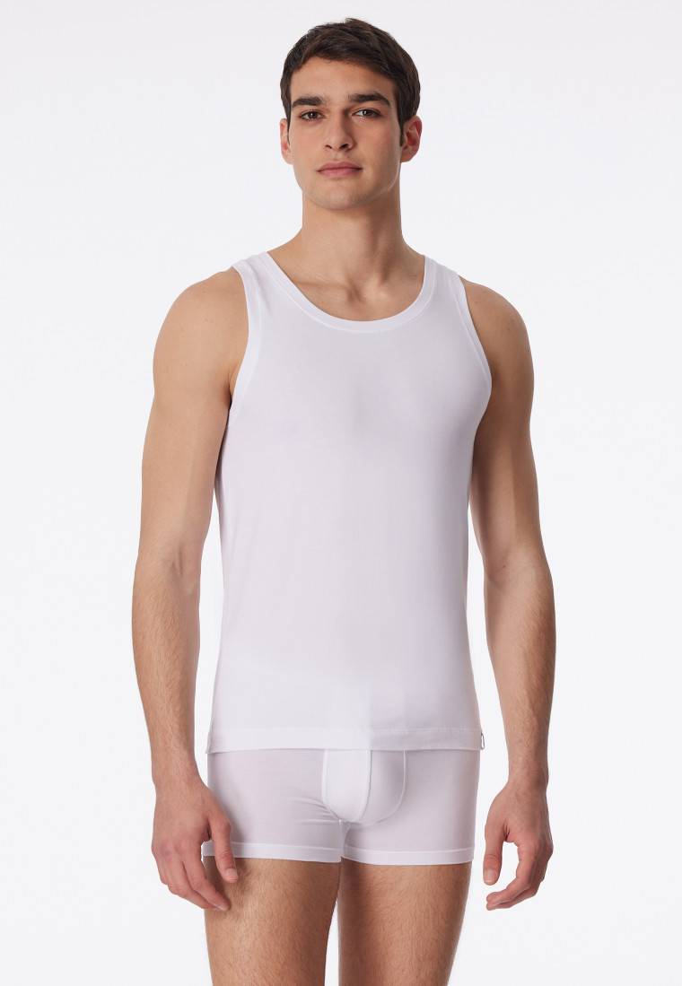 Schiesser Shirt ärmellos weiß - Long Life Soft Rabatt