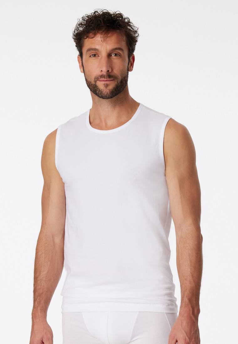 Schiesser Tank Tops 2er-Pack Organic Cotton Rundhals weiß – 95/5 Muttertagsangebot
