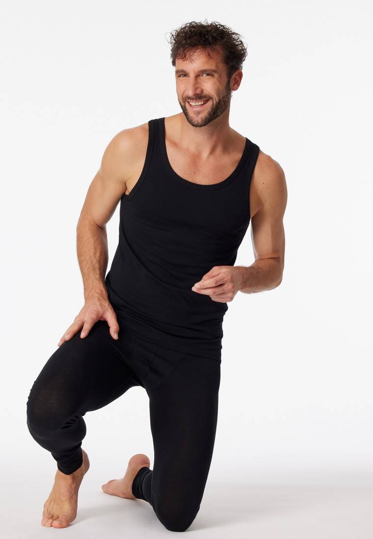 Schiesser Unterhemden 2er-Pack Organic Cotton schwarz – 95/5 Vatertagsangebot