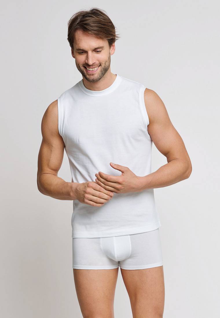 Schiesser Shirt ärmellos 2er-Pack Muscle Shirt weiß - Essentials Neueste Mode