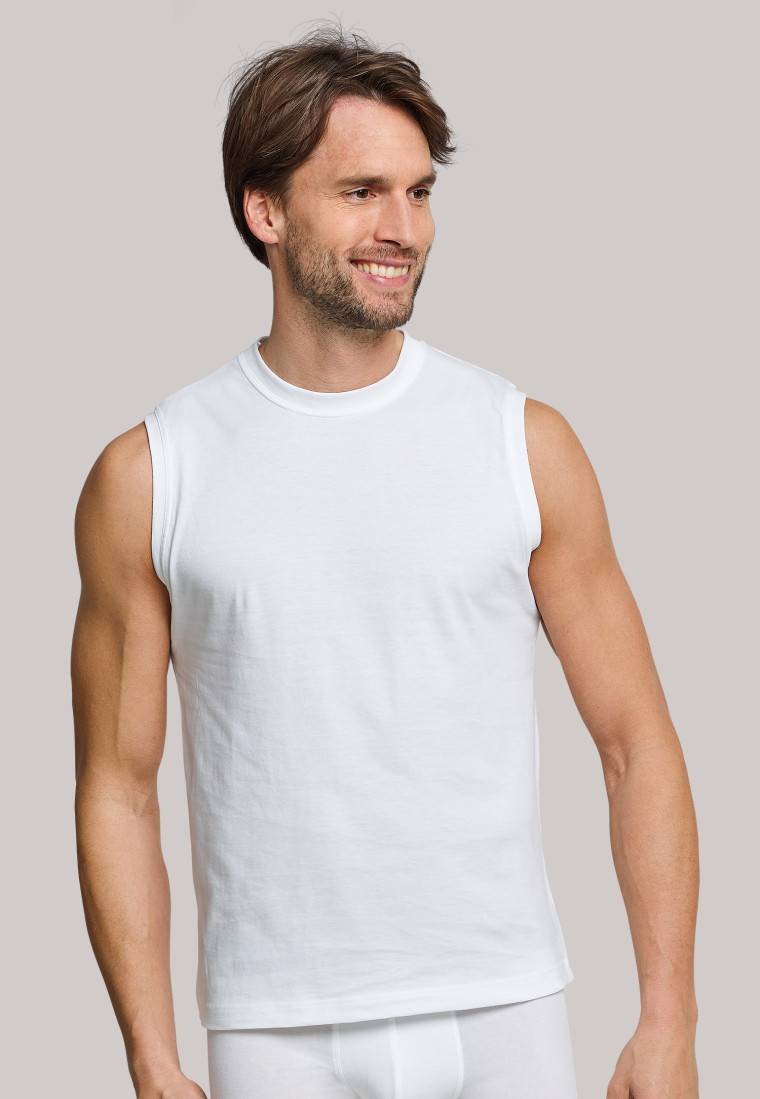 Schiesser Shirt ärmellos 2er-Pack Muscle Shirt weiß - Essentials Neueste Mode